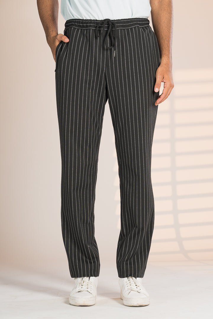Lucky Brand Striped Pull-On Wide-Leg Pants - Linen